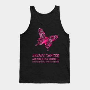 Breast Cancer Butterfly Tank Top